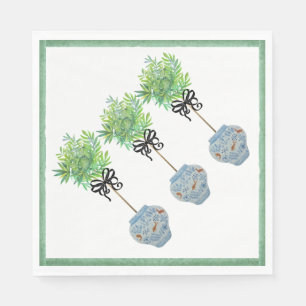 Topiary Blue & White Ginger Jar Paper Napkins