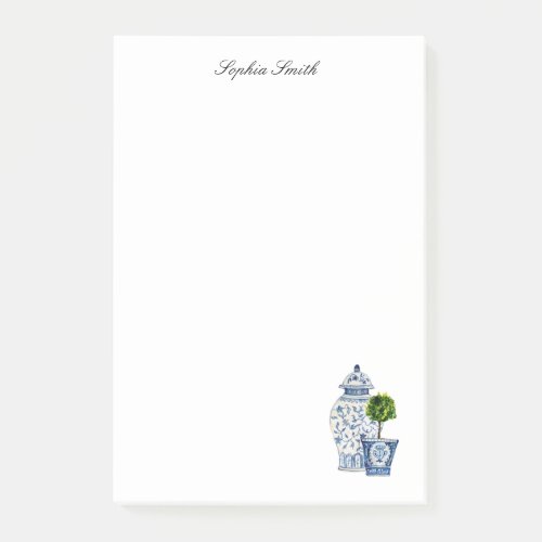 Topiary Blue  white pottery  Post_it Notes
