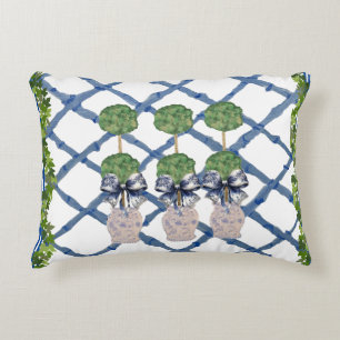 Topiary Chinoiserie Ginger Jar Jars Lumbar Accent Pillow