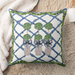Topiary Chinoiserie Ginger Jar Jars Lumbar Throw Pillow
