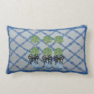 Topiary Chinoiserie Ginger Jar Lumbar  Accent Pill Lumbar Pillow