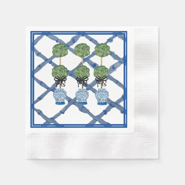 Topiary Chinoiserie Ginger Jar  Napkins (Front)
