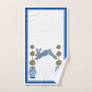 Topiary Country French Bunny Rabbit Hand Towel