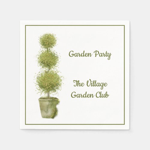 Topiary Garden Party Paper Napkin