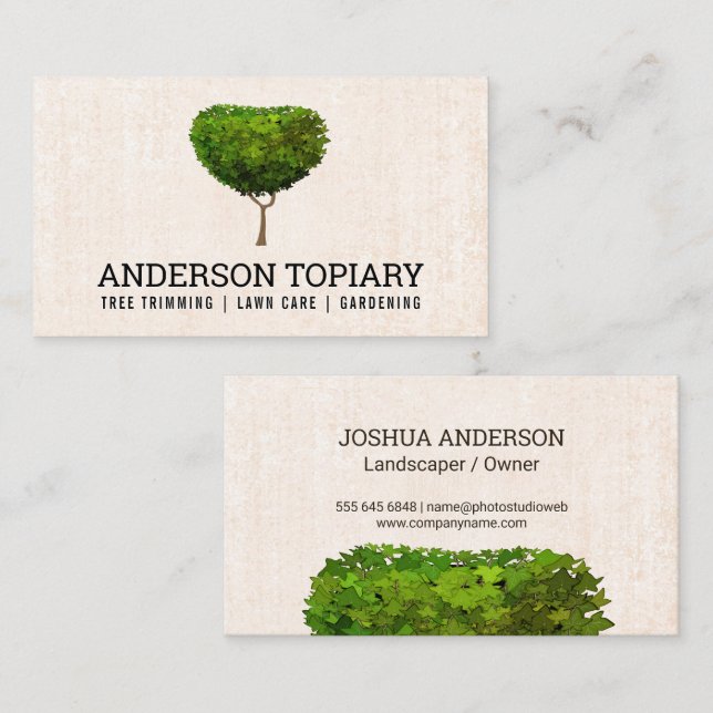 Topiary | Landscaping | Tree Business Card (Front/Back)