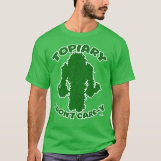  Topiary No Care Funny Garden Slogan Cartoon 