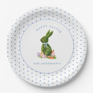 Topiary Rabbit with Easter eggs Easter brunch Paper Plates