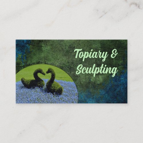 Topiary  Sculpting Custom Shapes Gardener Service Business Card