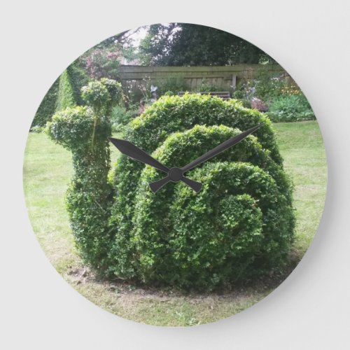 Topiary snail cute fun gardening large clock