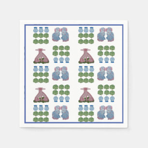Topiary Staffordshire Dogs Ginger Jar Napkins