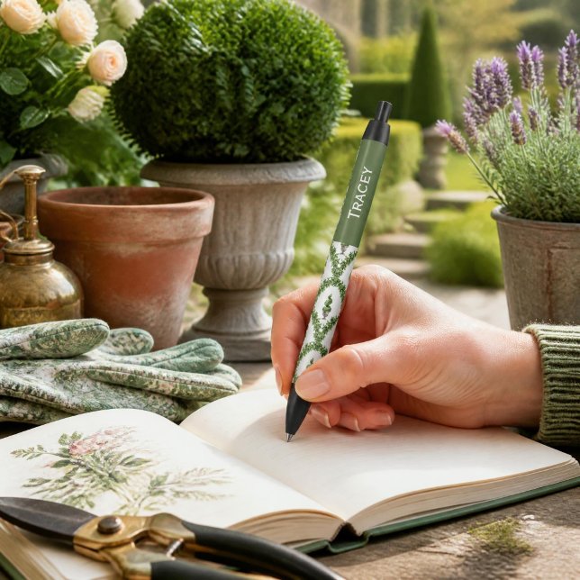 Topiary Tree Custom Name  Pen (Topiary Tree Gardening Lover Pen)