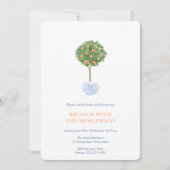 Topiary Tree Newlyweds Morning After Brunch Party Invitation (Front)