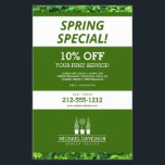 Topiary Trio Gardener Landscaping Green/White Flyer<br><div class="desc">A trio of topiaries create an eye-catching design motif on this promotional flyer for landscapers or gardeners. Update the text fields with your own unique discount or offering. This double-sided flyer provides plenty of space to list your services, contact info and additional details. A great way to enhance your marketing...</div>