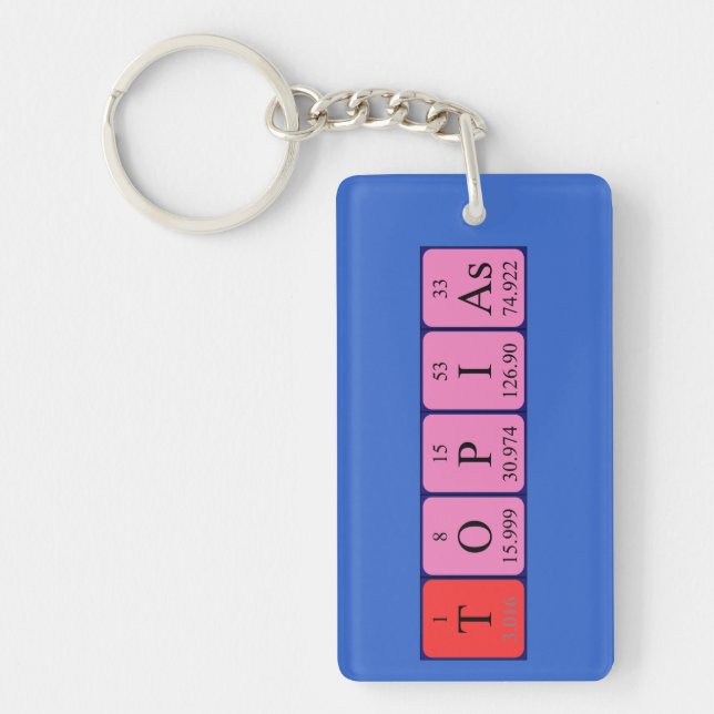 Topias periodic table name keyring (Front)