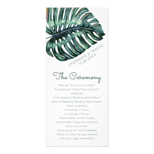 Topical Wedding Monstera Leaf Skinny Program