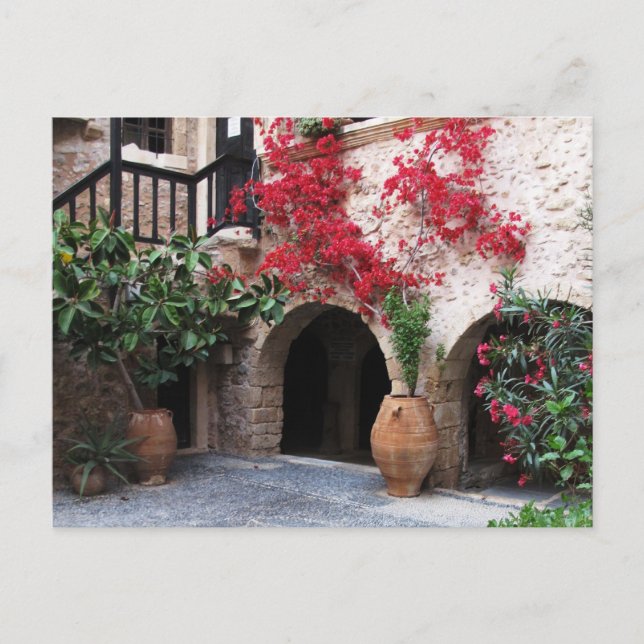 Toplou Monastery Churches courtyard CRETE GREECE Postcard (Front)
