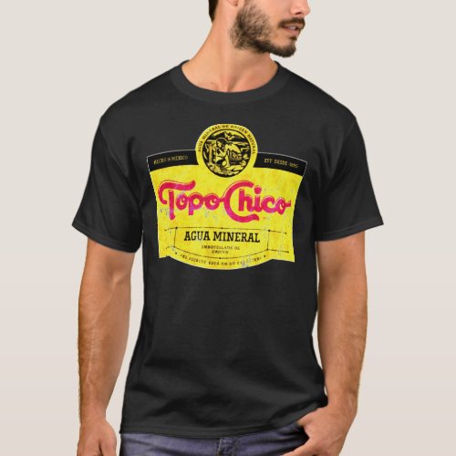 Topo Chico agua mineral worn and washed logo spar T_Shirt