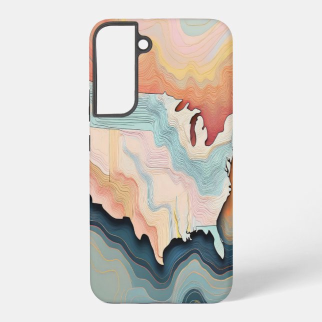 Topo Pastels Samsung Galaxy Case (Back)