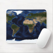 Topographic & bathymetric shading of full earth mouse pad (With Mouse)