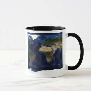 Topographic & bathymetric shading of full earth mug