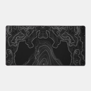 topographic contour gaming mouse pad large extend