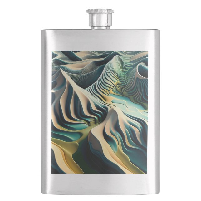 Topographic Currents Flask (Front)