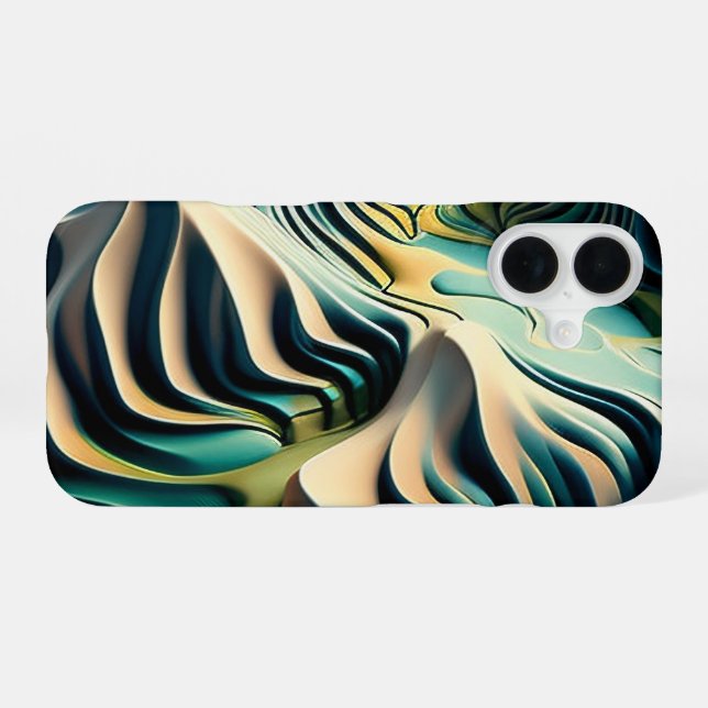 Topographic Currents iPhone Case (Back Horizontal)
