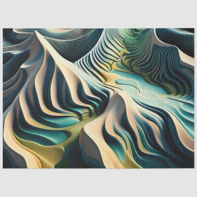 Topographic Currents Tissue Paper (Front)