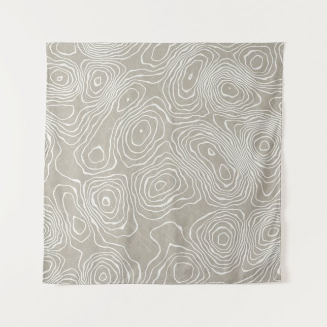 Topographic Earth Lines: Organic Map Tapestry (Front)