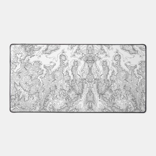 Topographic Extended White Mouse Pad LargeGaming 