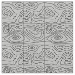 topographic map grey fabric