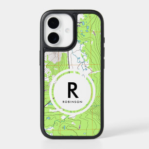 Topographic Map Monogram iPhone 17 Case