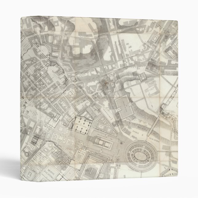 Topographic Map of Ancient Rome, Italy 3 Ring Binder (Front/Spine)
