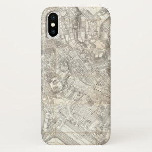 Topographic Map of Ancient Rome, Italy iPhone X Case