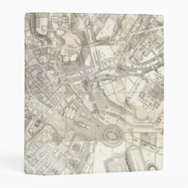 Topographic Map of Ancient Rome, Italy Mini Binder (Front/Spine)