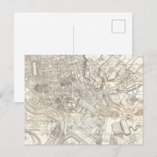 Topographic Map of Ancient Rome, Italy Postcard | Zazzle