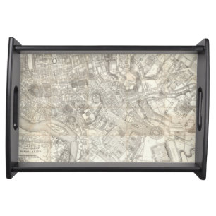 Topographic Map of Ancient Rome, Italy Serving Tray
