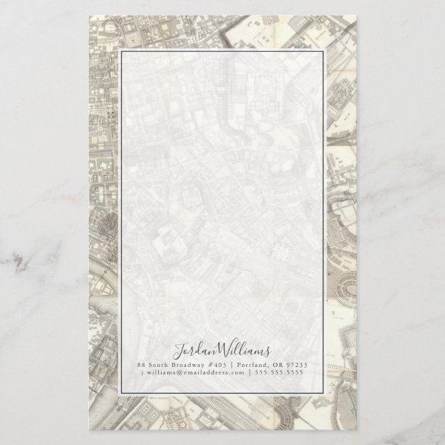 Topographic Map of Ancient Rome, Italy Stationery (Front)