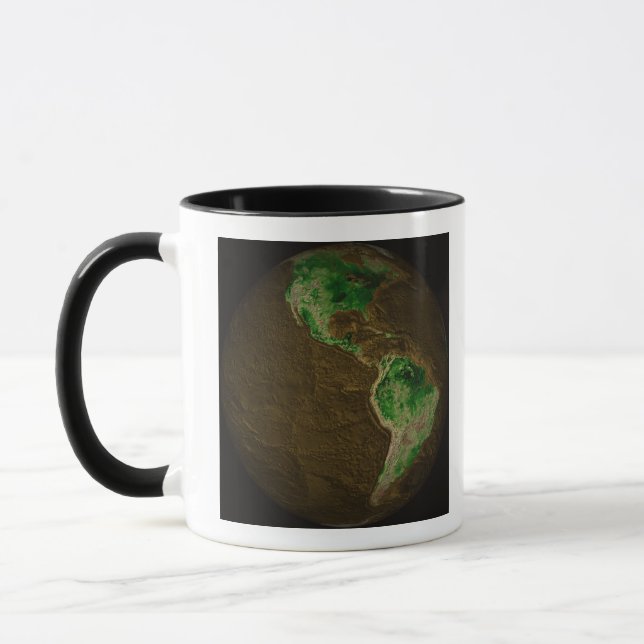 Topographic Map of Earth Mug (Left)