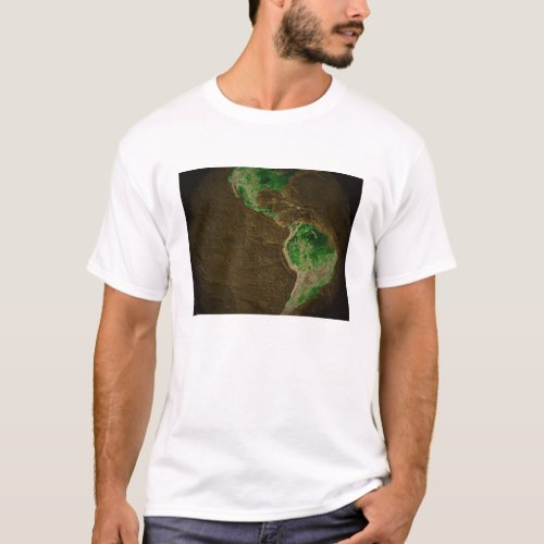 Topographic Map of Earth T_Shirt