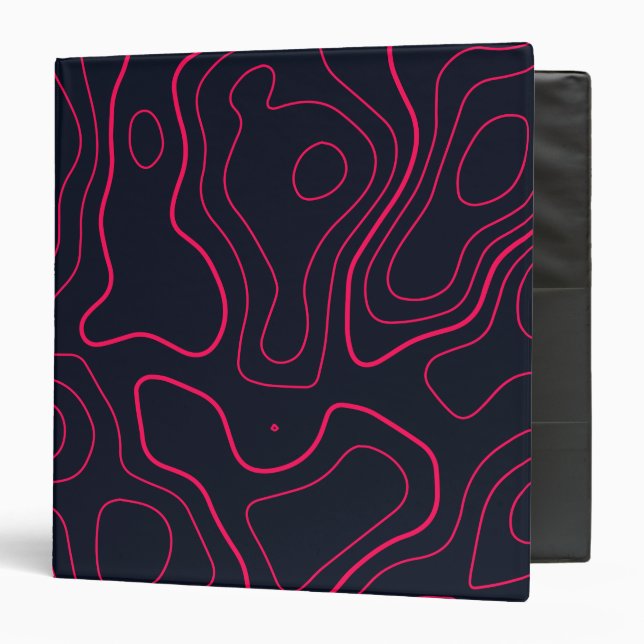 Topographic Map Pattern 3 Ring Binder (Front/Inside)