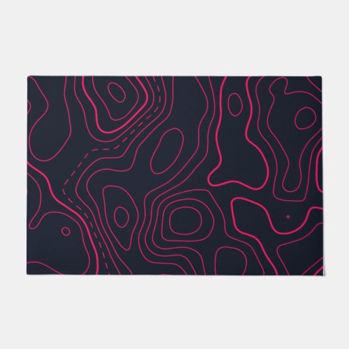 Topographic Map Pattern Doormat