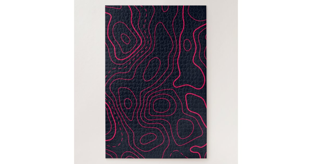 Topographic Map Pattern Jigsaw Puzzle Zazzle
