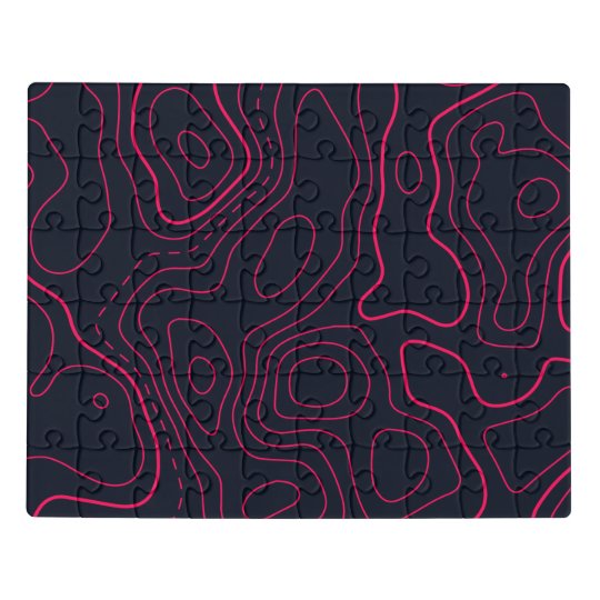 Topographic Map Pattern Jigsaw Puzzle | Zazzle.com