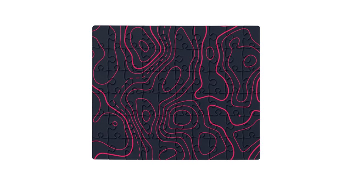 Topographic Map Pattern Jigsaw Puzzle | Zazzle.com