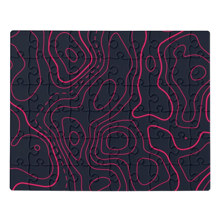 Topographic Map Pattern Jigsaw Puzzle