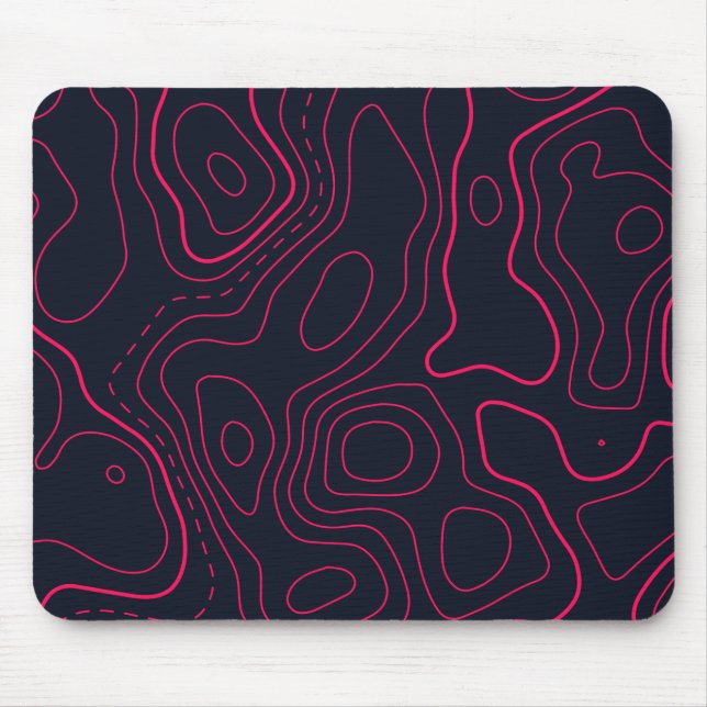 Topographic Map Pattern Mouse Pad (Front)
