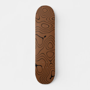 Topographic Map Pattern Skateboard Deck