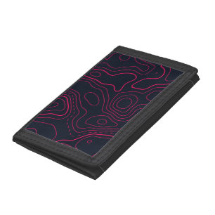 Topographic Map Pattern Trifold Wallet