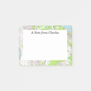 Topographic Map Personalized Post-it Notes
